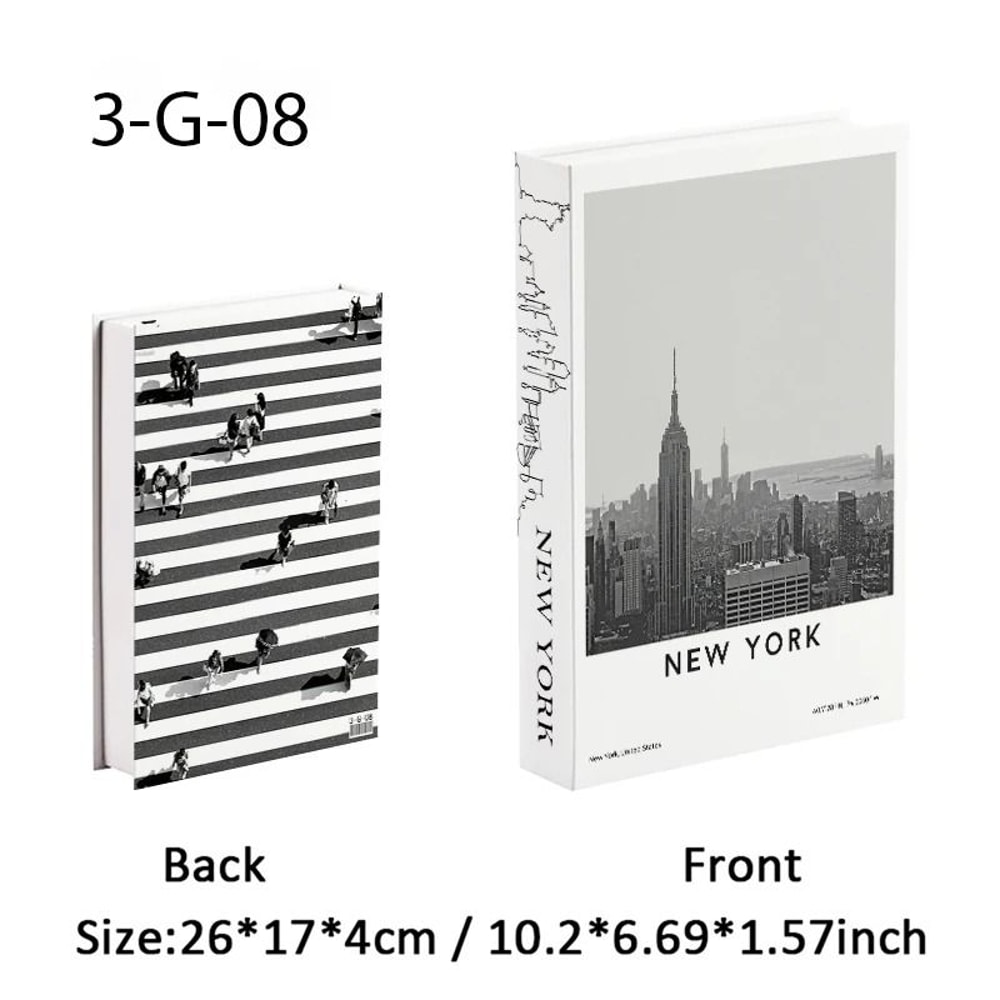 Modern Designer Fake Book Storage Box HighDefinition Paris Fashion Decorative Books For Coffee Tab 15