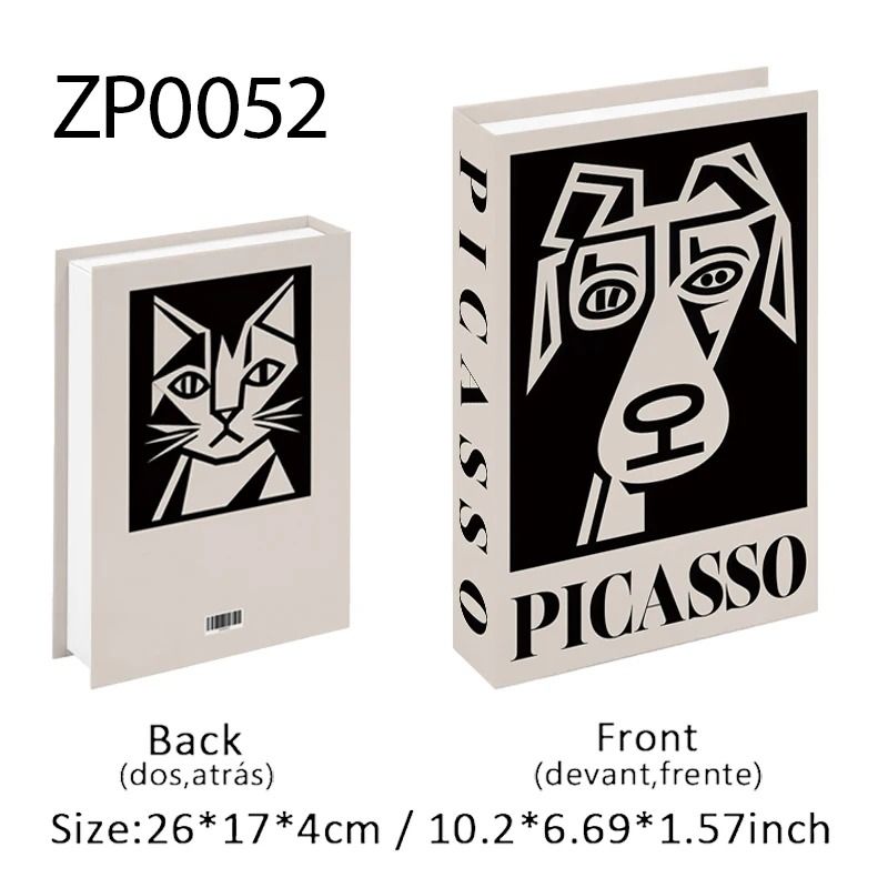 Modern Designer Fake Book Storage Box HighDefinition Paris Fashion Decorative Books For Coffee Tab 17