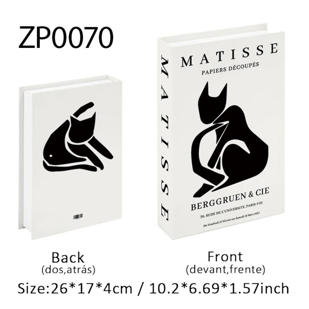 Modern Designer Fake Book Storage Box HighDefinition Paris Fashion Decorative Books For Coffee Tab 18