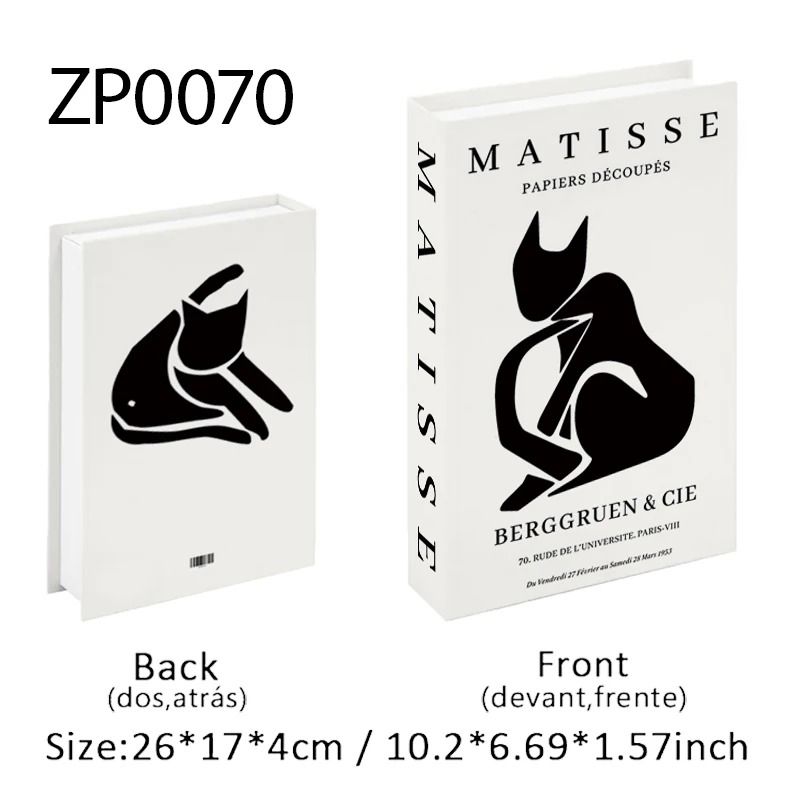 Modern Designer Fake Book Storage Box HighDefinition Paris Fashion Decorative Books For Coffee Tab 18