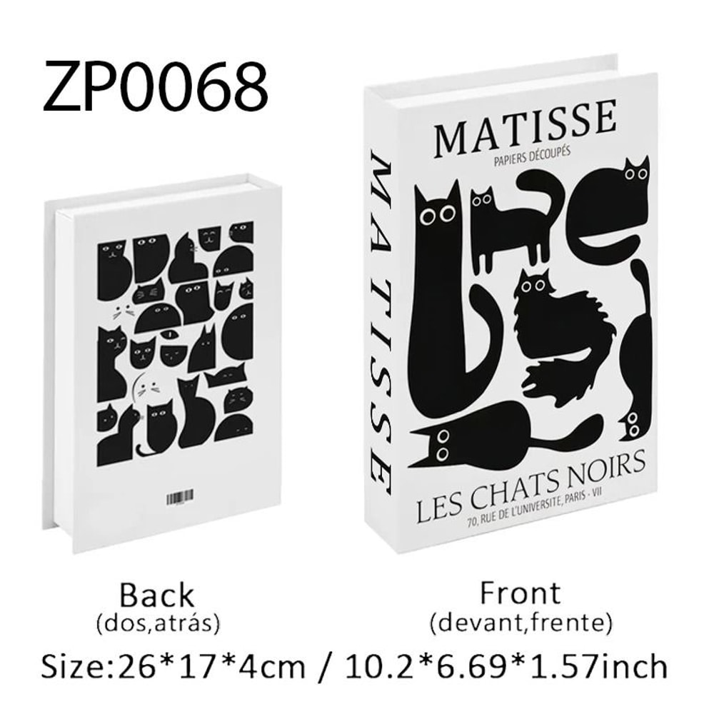 Modern Designer Fake Book Storage Box HighDefinition Paris Fashion Decorative Books For Coffee Tab 7