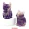 HandCarved Natural Stone Cat Statue Healing Crystal Amethyst Mixed Mineral Figurine For Chakra Me 9