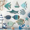 10Piece Wooden Fish Wall Decor HighDefinition Nautical Coastal Art For Bathroom Beach Sanctuary D 0
