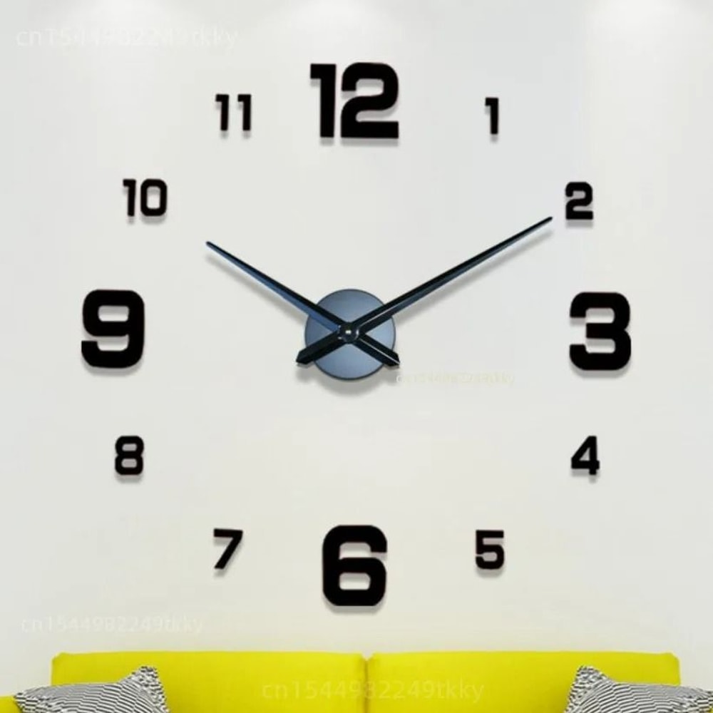 3D Luminous DIY Frameless Wall Clock Modern Silent Digital Clock Wall Stickers For Home Office De 0
