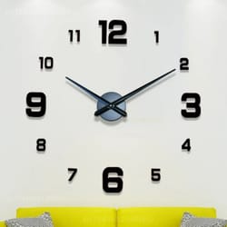 3d luminous diy frameless wall clock – modern silent digital clock wall stickers for home & office decor