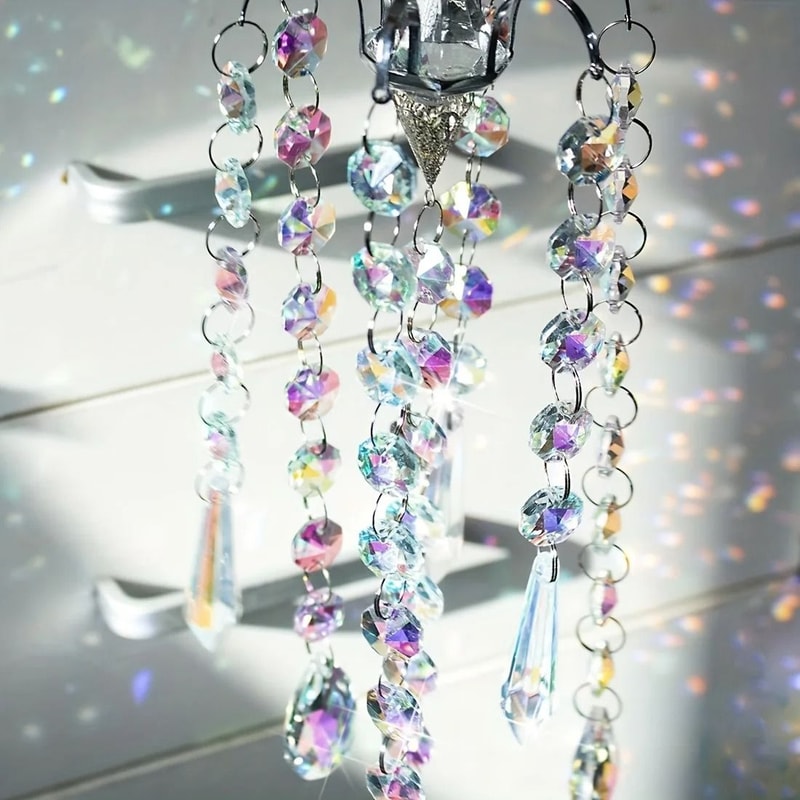 Chandelier Crystal Suncatcher Modern Prism Rainbow Maker For Window Hanging Garden Sanctuary Deco 4