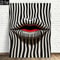 Abstract Striped Lip Art Print Modern Retro Frameless Canvas For Bold Interior Wall Decor 6