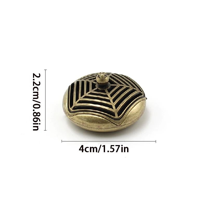 Antique Brass Pocket Hollow Incense Burner Dragon Phoenix Ancient Chinese Tea Table Decor 8