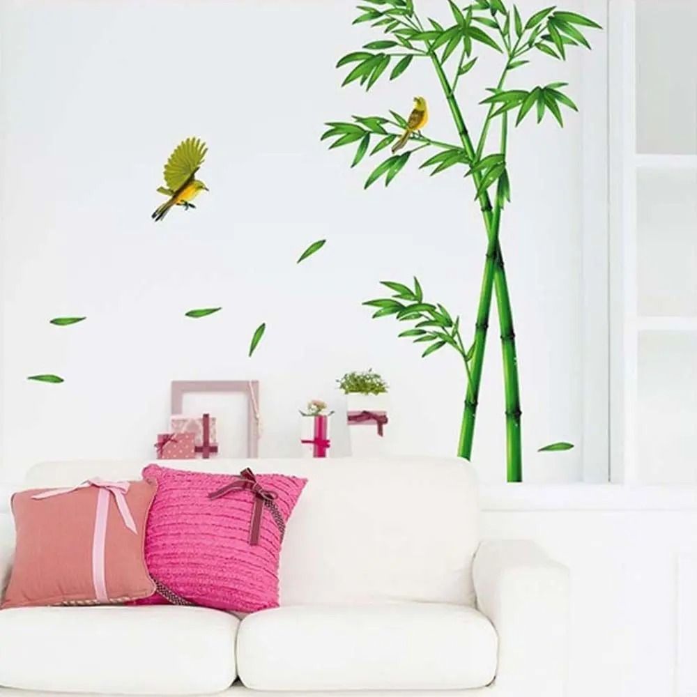 Removable Bamboo Forest Wall Decal Creative Chinese Style DIY Botanical Decor For Modern Living Sa 3