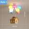 Kids Balloon Sputnik Hybrid Chandelier Modern Wood Glass Ceiling Luminaire For Playrooms Dining 10
