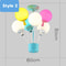 Kids Balloon Sputnik Hybrid Chandelier Modern Wood Glass Ceiling Luminaire For Playrooms Dining 7