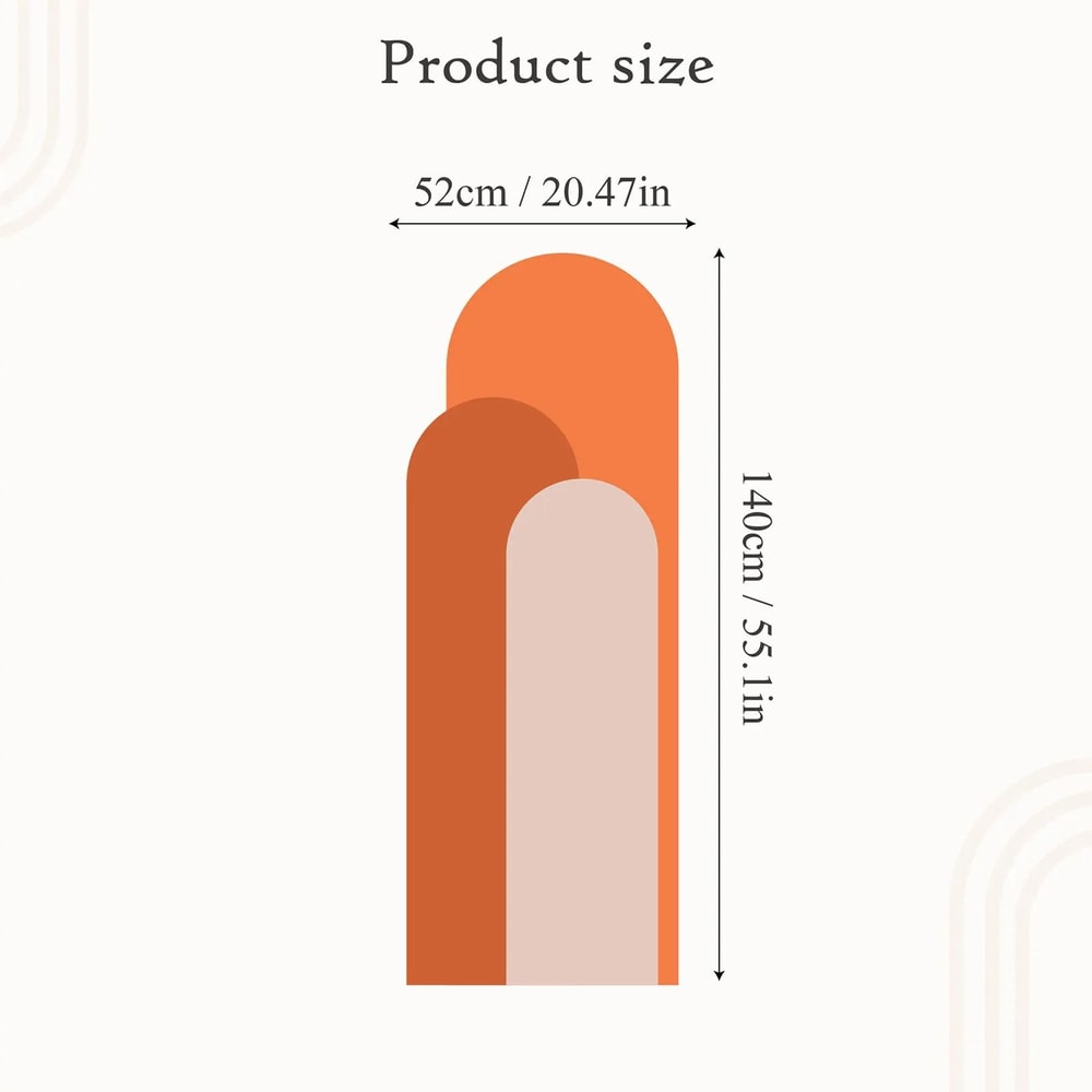 Geometric Arch Wall Decal Modern Boho PVC Headboard Minimalist Interior Mural 23