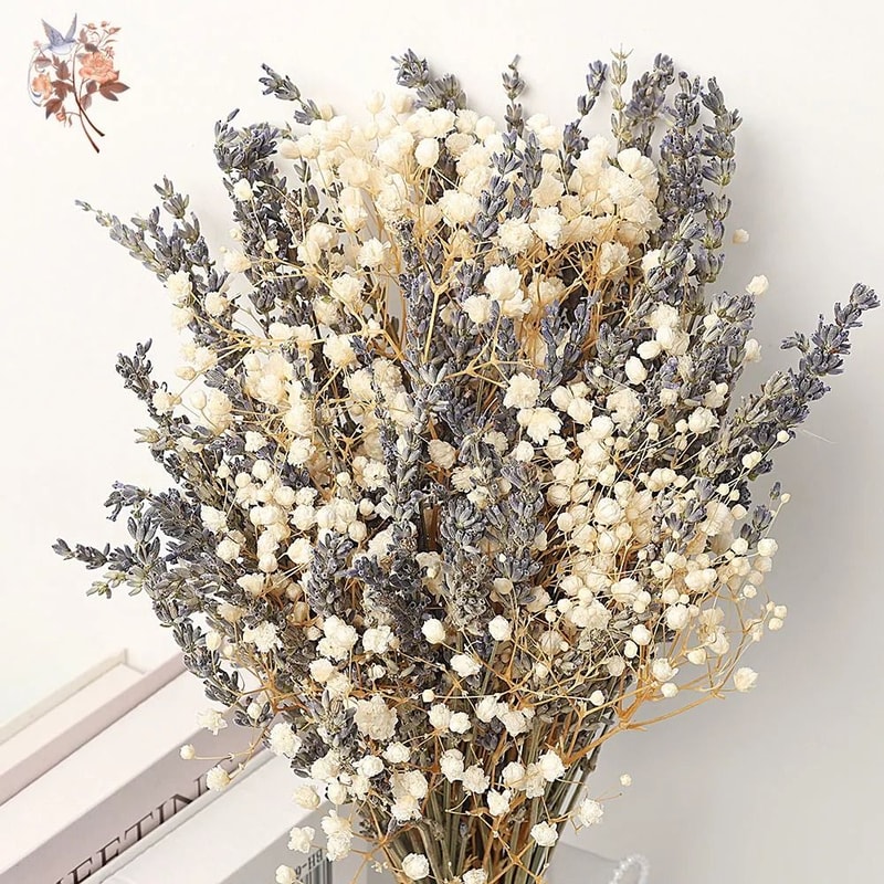 90g Lavender Mixed Gypsophila Bouquet HighDefinition Natural Botanical Decor For Modern Romantic 4