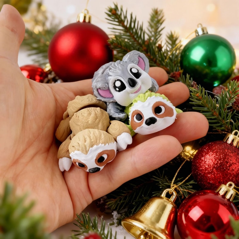 Articulated 3D Printed Sloth Koala Desktop Companions 1