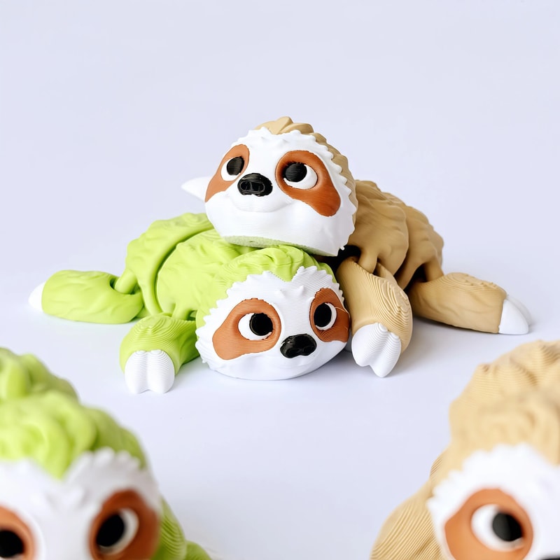 Articulated 3D Printed Sloth Koala Desktop Companions 2