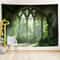 Enchanted Gothic Window Lush Garden Tapestry 2