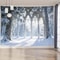 Enchanted Gothic Window Lush Garden Tapestry 9