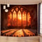 Enchanted Gothic Window Lush Garden Tapestry 10