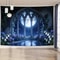 Enchanted Gothic Window Lush Garden Tapestry 6