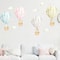 Whimsical Watercolor Hot Air Balloon Animal Wall Decals 2
