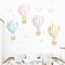 Whimsical Watercolor Hot Air Balloon Animal Wall Decals 3
