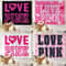 Chic LOVE PINK Aesthetic Wall Tapestry 3