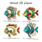 Rustic Nautical Colorful Tropical Fish Wall Art 4Piece 3