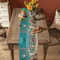 Summer Beach Starfish Shell Linen Table Runner 3