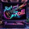 Neon Electric Guitar Rock Theme Tapestry 2