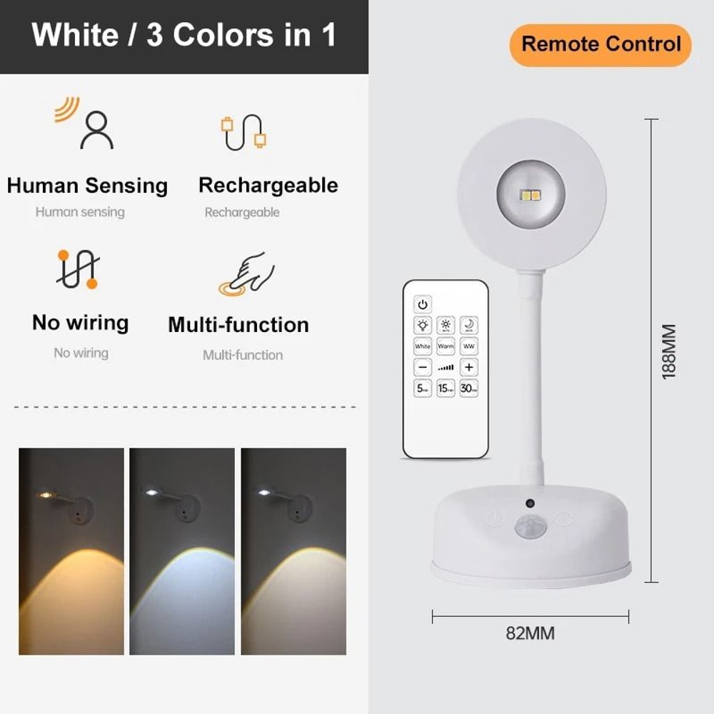 Intelligent Human Sensing Wireless LED Art Spotlight 9