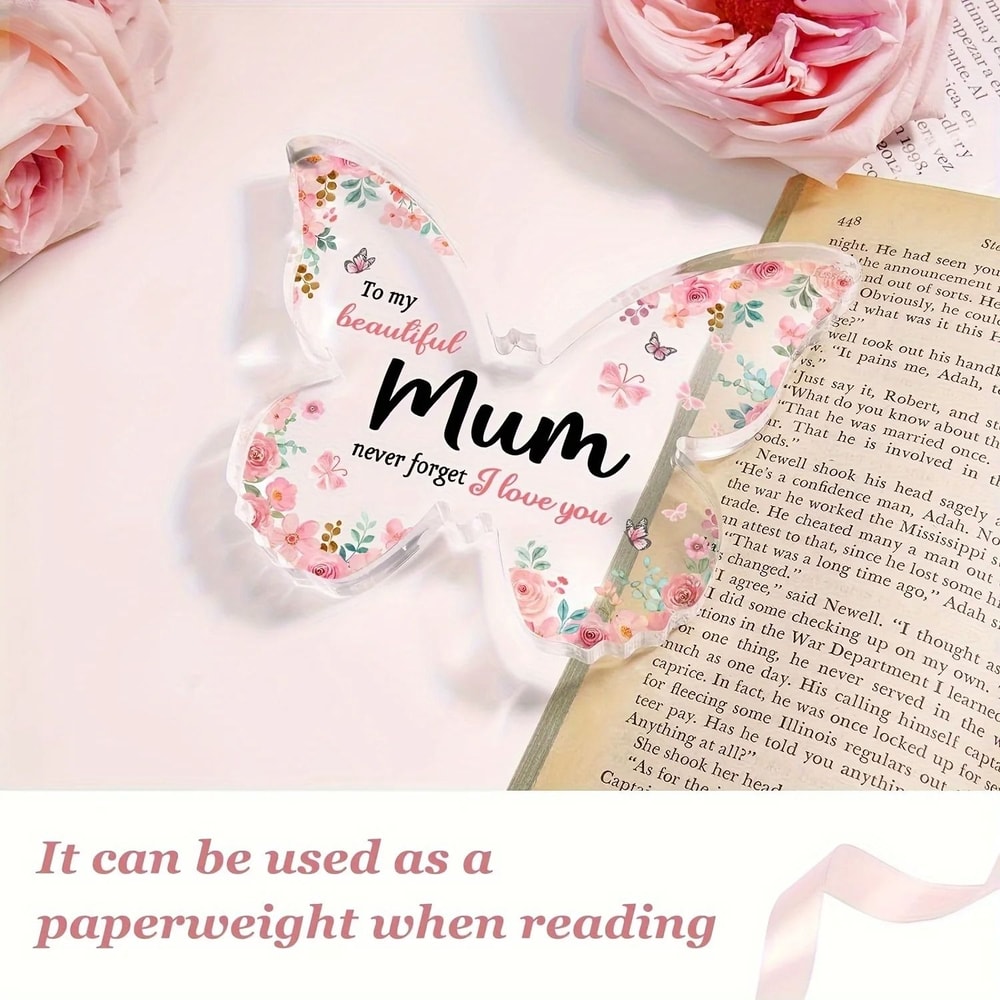 Beautiful ButterflyShaped Acrylic Plaque For Mum 4