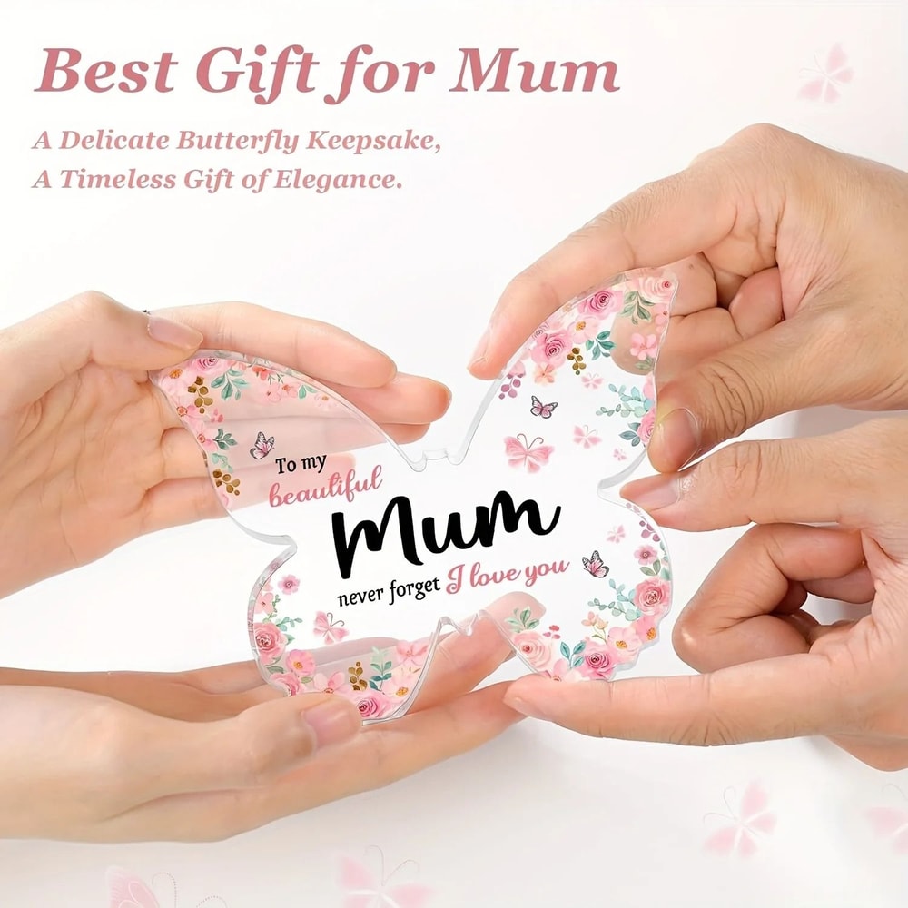 Beautiful ButterflyShaped Acrylic Plaque For Mum 5