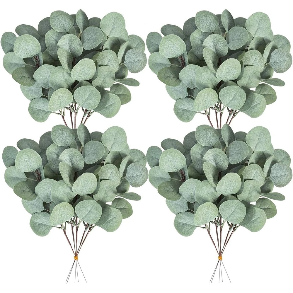 10Piece Premium Silk Eucalyptus Stem Set 0