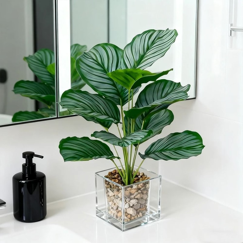 Lush Artificial Tropical Palm Monstera Bouquet 2