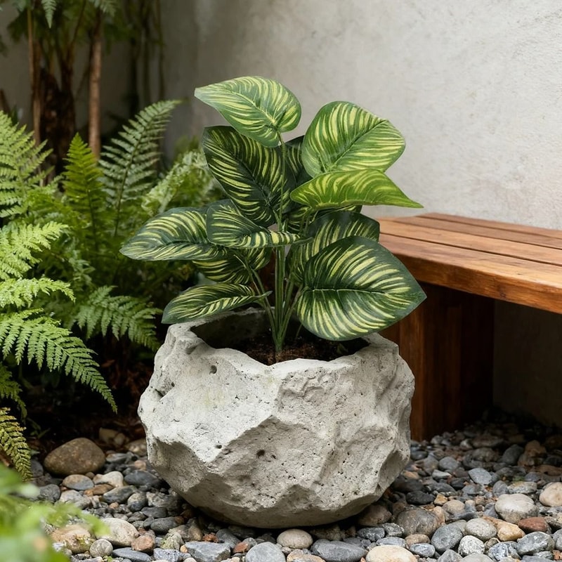 Lush Artificial Tropical Palm Monstera Bouquet 5