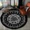 Viking Yggdrasil Valknut Round Area Rug 10