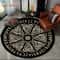 Viking Yggdrasil Valknut Round Area Rug 13