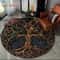 Viking Yggdrasil Valknut Round Area Rug 6