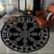 Viking Yggdrasil Valknut Round Area Rug 15