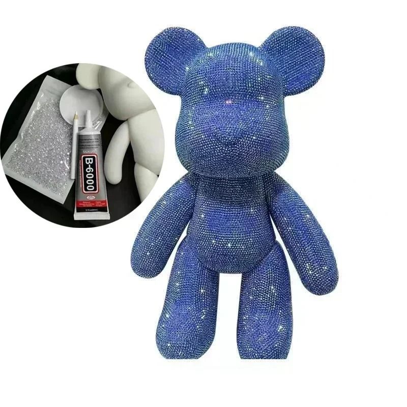 DIY Rhinestone Violent Bear Crystal Figurine 13