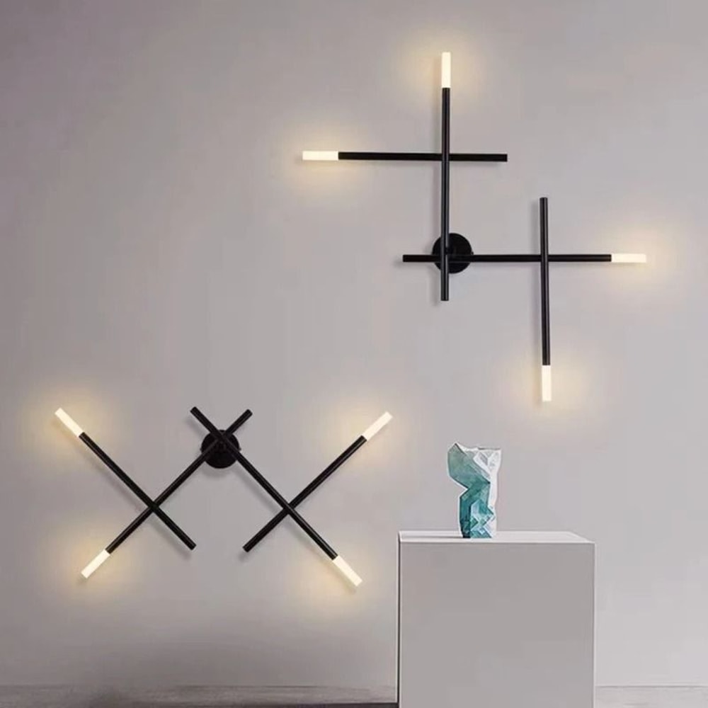 Nordic Minimalist CrossShaped LED Wall Lamp 0