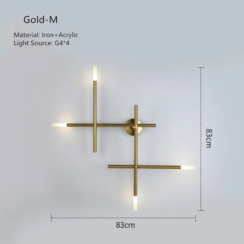 Nordic Minimalist CrossShaped LED Wall Lamp 8