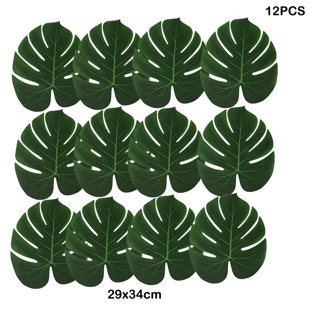 12Piece Tropical Palm Leaf Decor Set 15