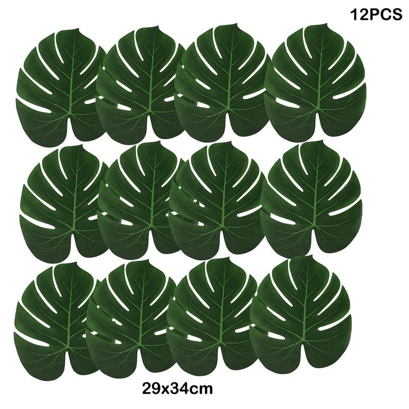 12Piece Tropical Palm Leaf Decor Set 15