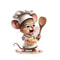 Creative Cute Chef Mouse SelfAdhesive Wall Sticker 8