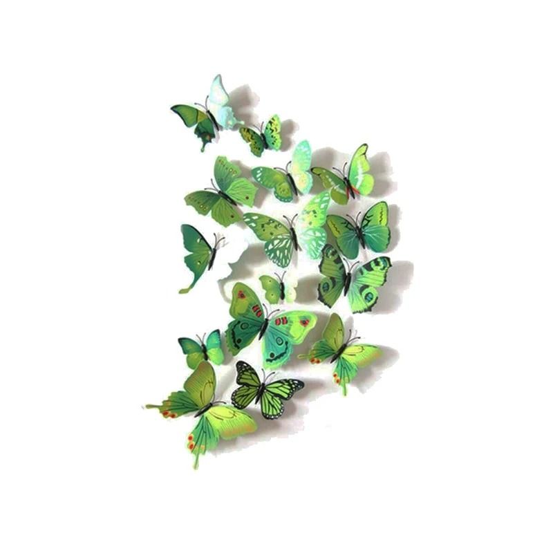 12Piece Simulated Butterfly 3D Decor Set 6