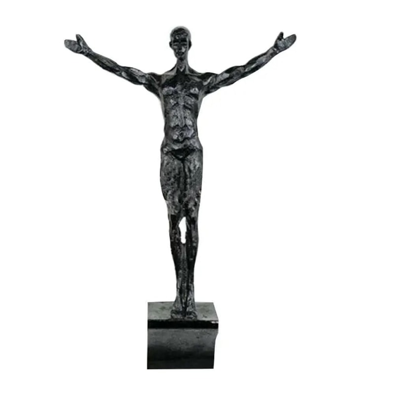 Modern Simplicity Climbing Man Athlete Sculpture 1