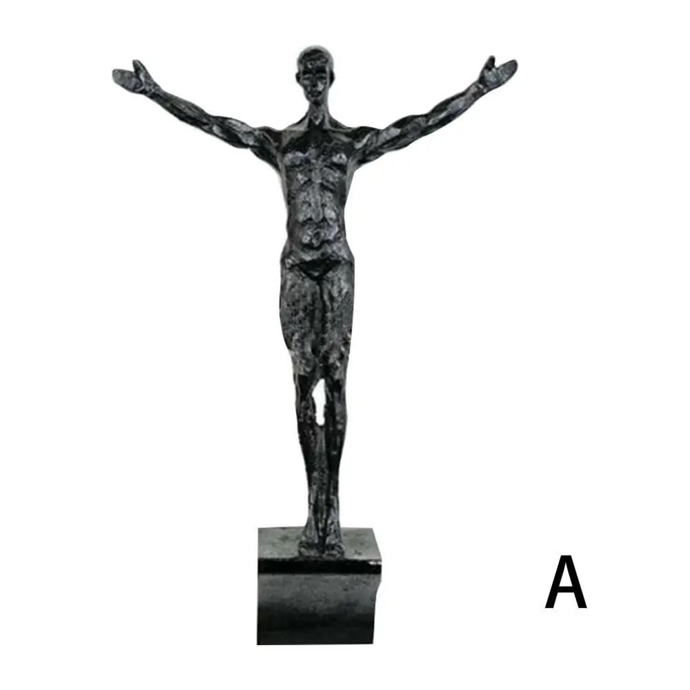 Modern Simplicity Climbing Man Athlete Sculpture 7