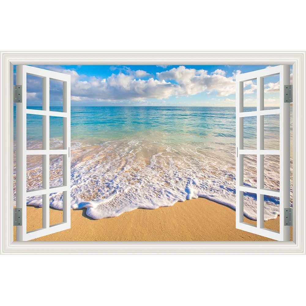 3D Ocean View Window To Paradise Wall Sticker 11