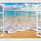 3D Ocean View Window To Paradise Wall Sticker 11